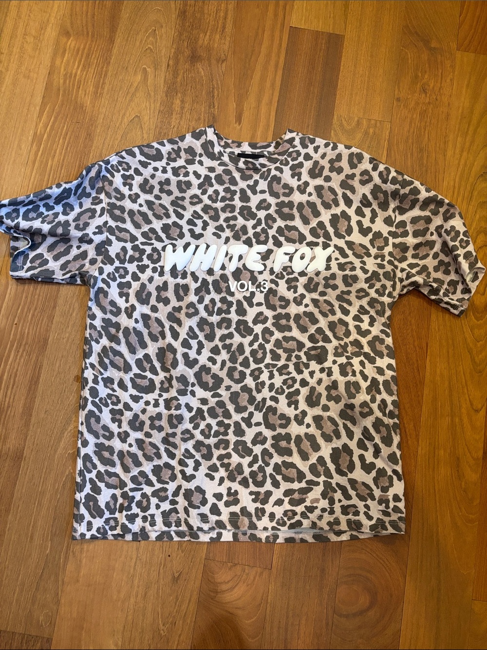White Fox Boutique Leopard Print Short Sleeve Tee in Brown and Black